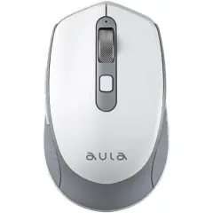 Aula AM204 Çift Modlu Bluetooth ve Kablosuz 1600DPI Şarj Edilebilir Optik Mouse Beyaz