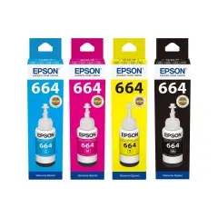 Epson 664 Ecotank 65 ml 4 Renk KUTULU Orijinal Mürekkep Seti